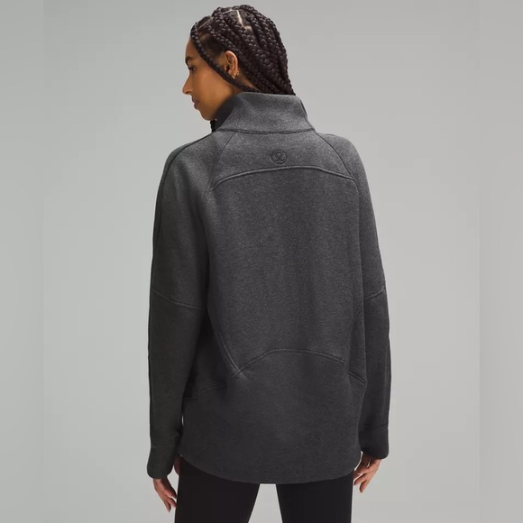 Lululemon scuba PLUSH oversized full zip funnel neck oversized Long - NWT XS/S - Picture 4 of 4